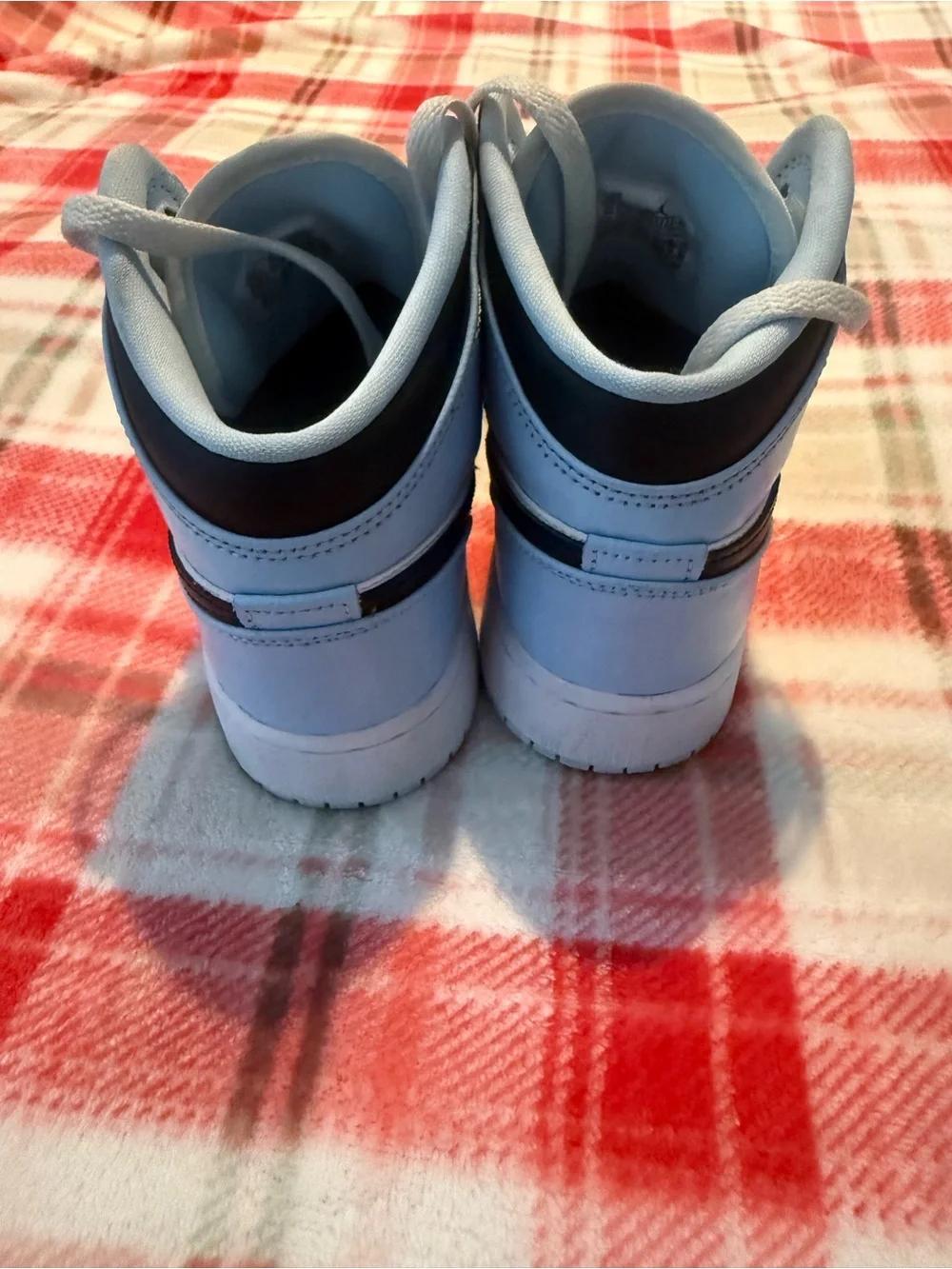 Nike Kids Light Blue, White & Black High-Top Sneakers